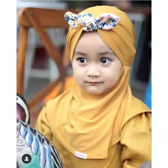 jilbab / anak / bayi / hijab /0-3 tahun Allsize/ SIMPUL / STOK