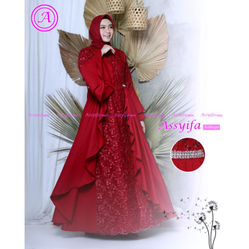 TULLE KOMBINASI MOSCREPE//GAMIS ASHANTY//By Assyifa Kebaya