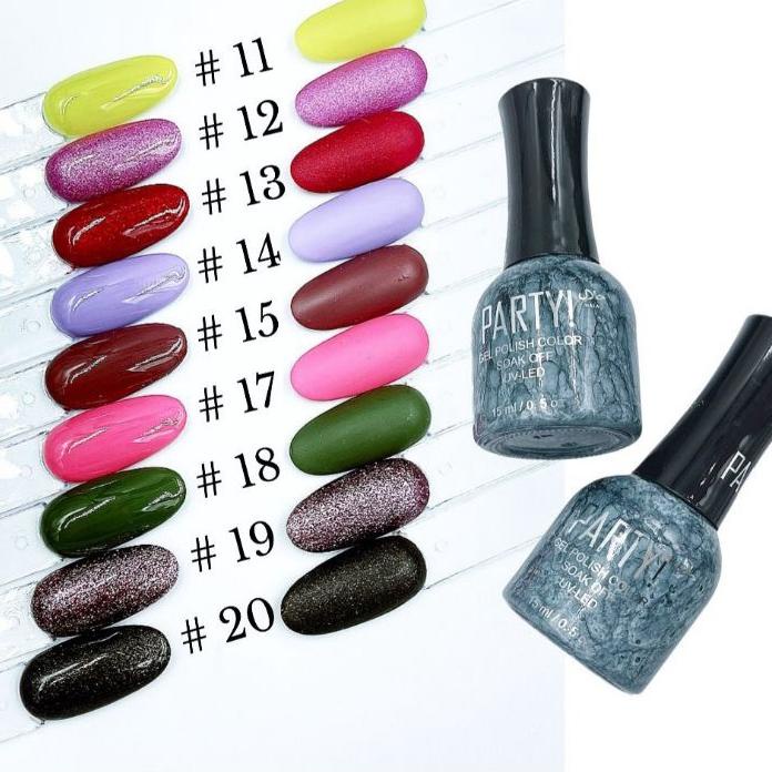 

New 12.12 PARTY GEL POLISH HALAL BERSERTIFIKAT 15ML no #01-#20 く