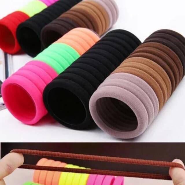 𝘈𝘉𝘎✰ 50pcs Karet Ikat Rambut Polos Korea Karet Jepang Simple Elegan Kuncir Rambut 1102