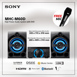 SONY MHC-M60D High Power Audio System with DVD / Hi-Fi MHC 60 / M60D