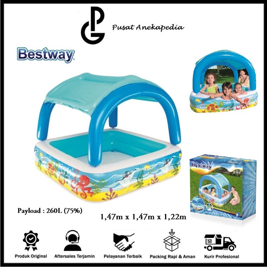 52192 Bestway Kolam Renang Canopy - Kolam Anak - Kolam Renang - Bestway 52192