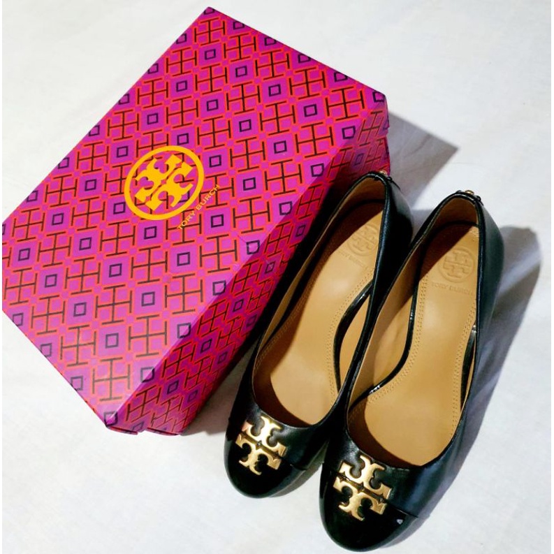 Preloved Sepatu Tory Burch Everly 50 mm Pump Perfect Black