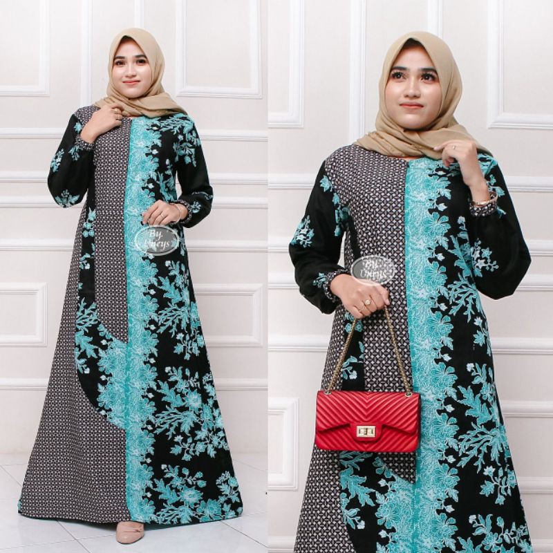 Baju gamis batik ready sampai jumbo ld110 ld120 busui