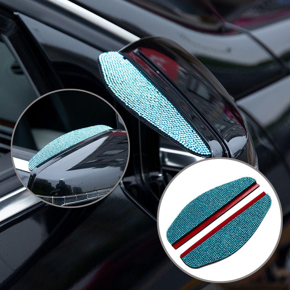 Populer 2pcs Kaca Spion Alis Baru Anti-reflective Aksesoris Mobil Weather Shield Kaca Spion Shade Rainproof Blades