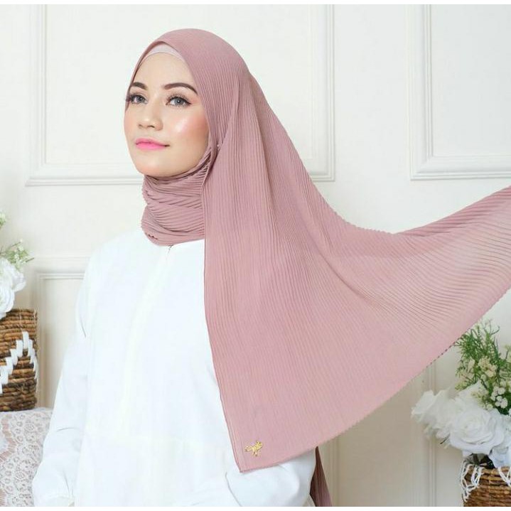 PASHMINA PLISKET LIDI HYGET TANPA GARIS TENGAH TERMURAH