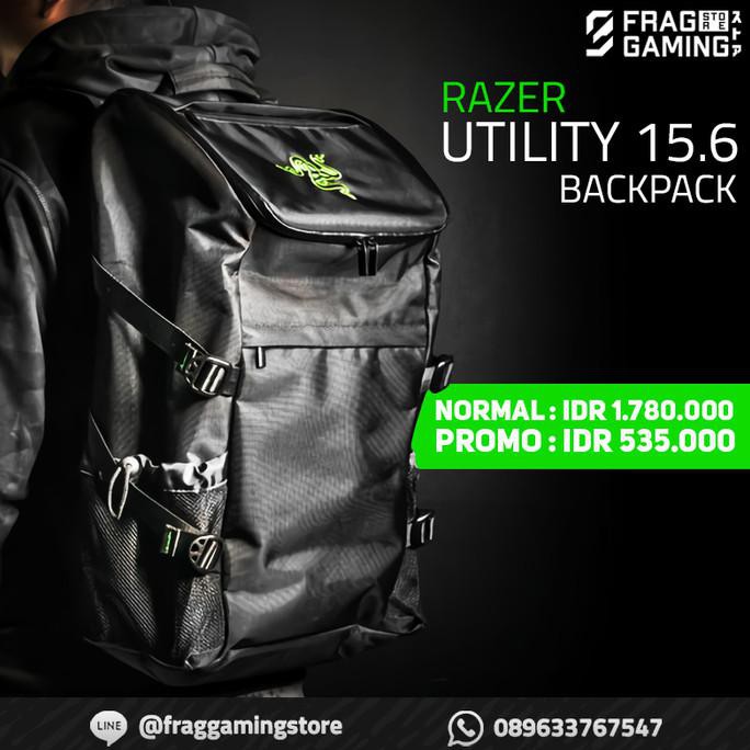 Jual Utility Backpack 15,6" (Original Razer) Gaming Bag Ready | Shopee Indonesia