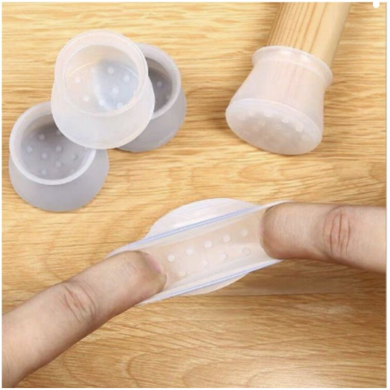 4 PCS Alas Pelindung Kaki Meja / Kursi Silikon Silicone Anti Slip