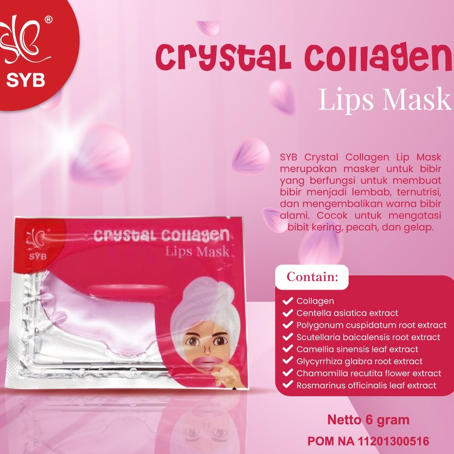 SYB Crystal Collagen Lips Mask | masker bibir| lip mask SYB