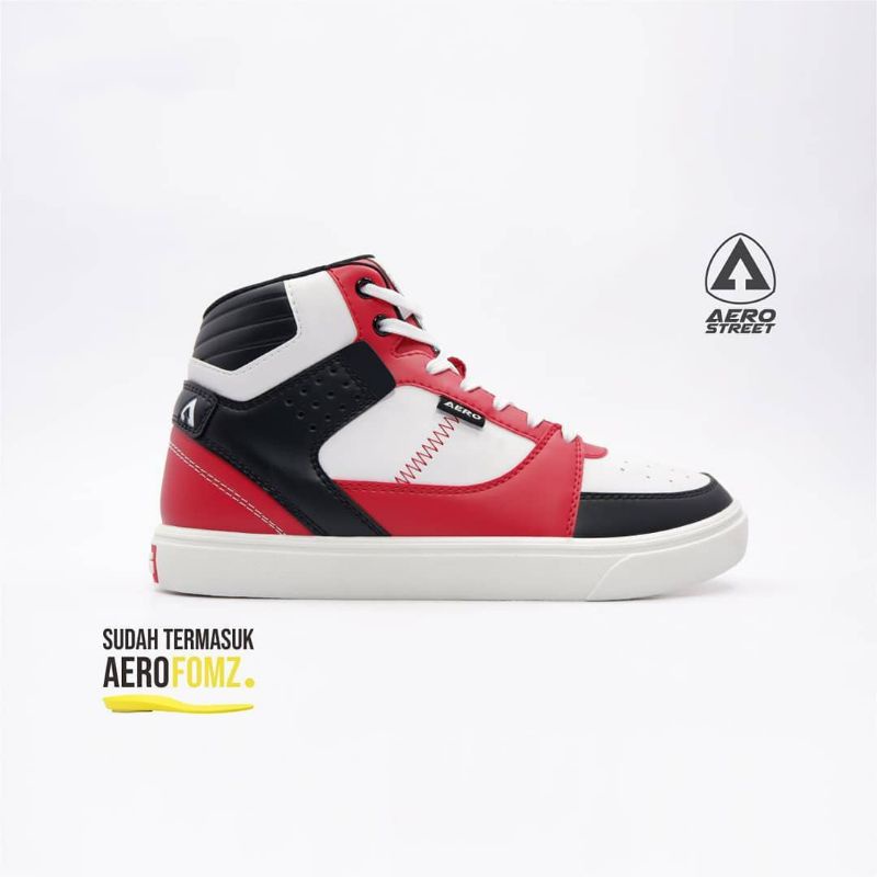 Aerostreet 37-40 Hoops merah hijau putih - Sepatu Sneakers Outdoor Pria Wanita Aero Street Medan hiking id