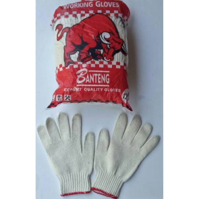 Banteng Sarung Tangan Kerja Rajut Benang 6