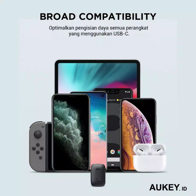 CHARGER AUKEY PA-F1 18w + KABEL C TO C . garansi 2 Tahun