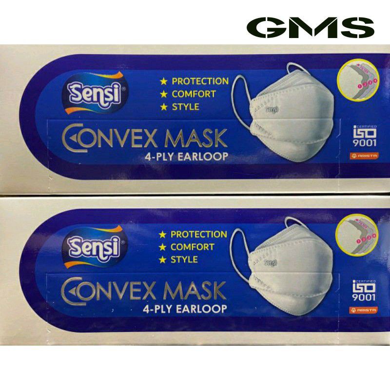 Masker Sensi Convex 4 Ply Per Box isi 20 Pcs / Sensi Convex Mask