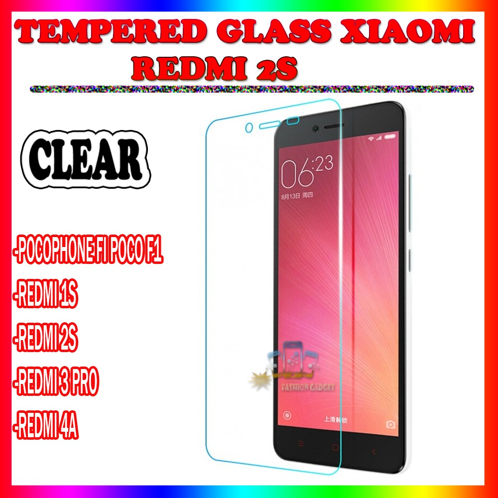TEMPERED GLASS XIAOMI POCOPHONE F1 POCO F1 REDMI 1S REDMI 2S  XIAOMI REDMI 3 PRO REDMI 4A  ANTI GORES KACA TEMPER GLASS XIAOMI