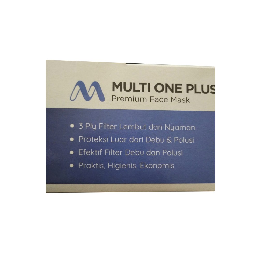 masker medis disposal 3 ply multi one plus isi 50 pcs seperti sensi