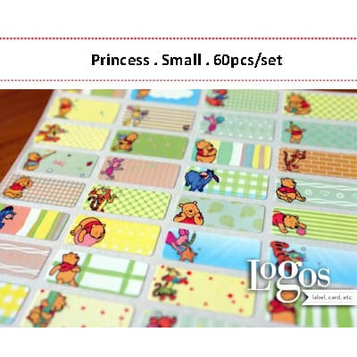 

HNVHH872 Winnie th Pooh Sticker. Name Label Small. Stiker karakter