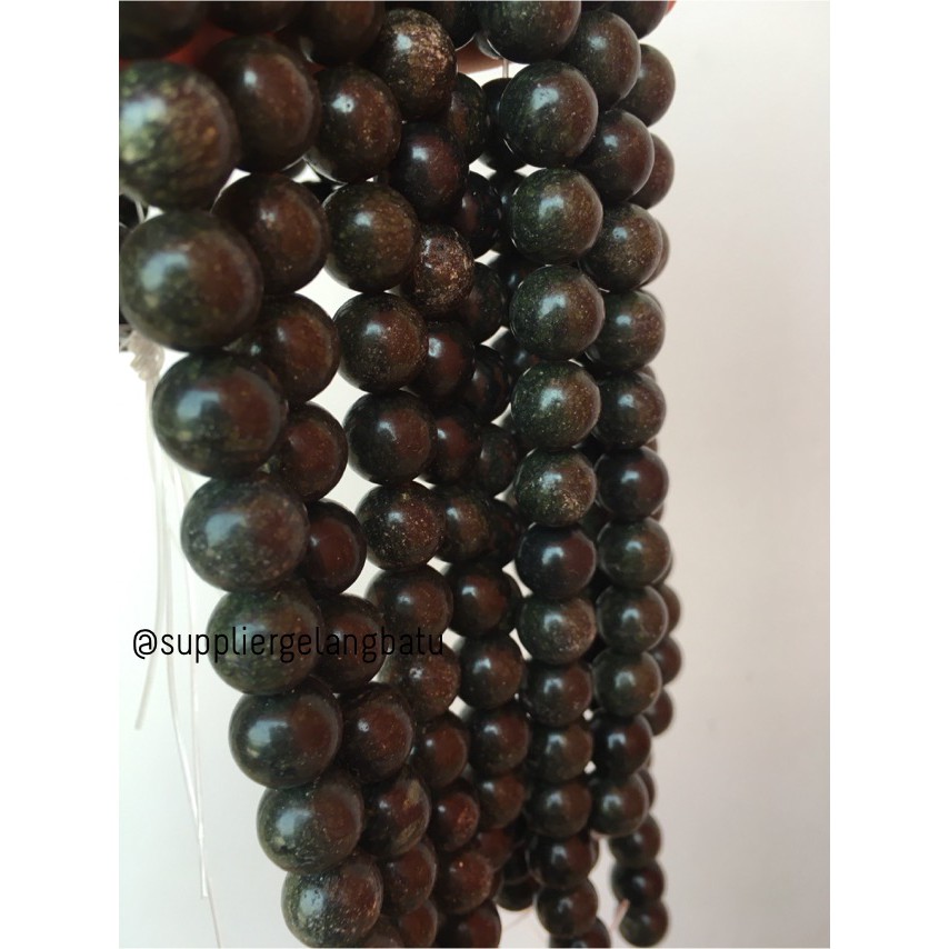 Black Jade 12mm magnetic bahan gelang kalung kesehatan premium akik aksesoris craft supplier grosir