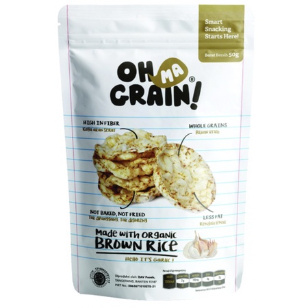 

Camilan Sehat - Rice Crackers - Oh Ma Grain! - 50 gr - Snack Sehat