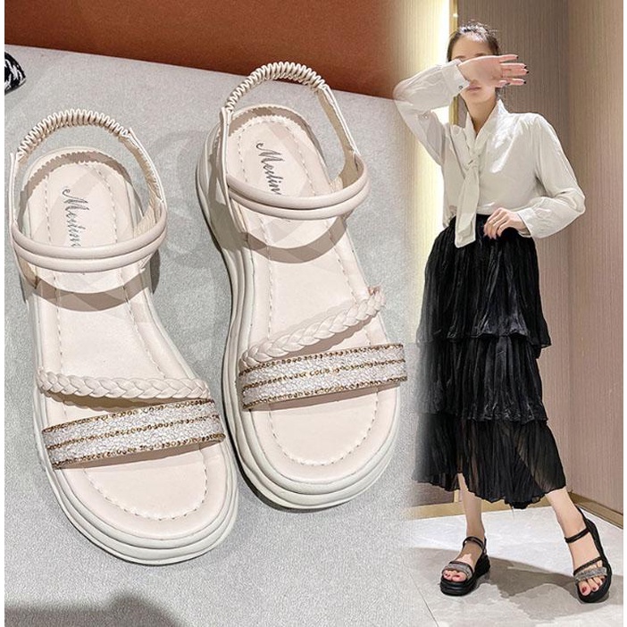 Sandal Wanita Wedges Permata Import Naomi IMP-3025