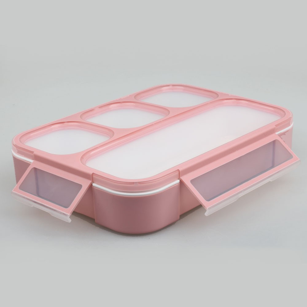 Lunch box / kotak tempat makan sekat 4 grids leak proof bpa free