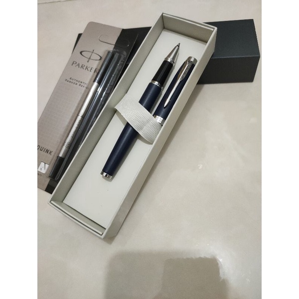 Pulpen Parker Original | Parker RB | Parker Biru Dongker | Free Nama