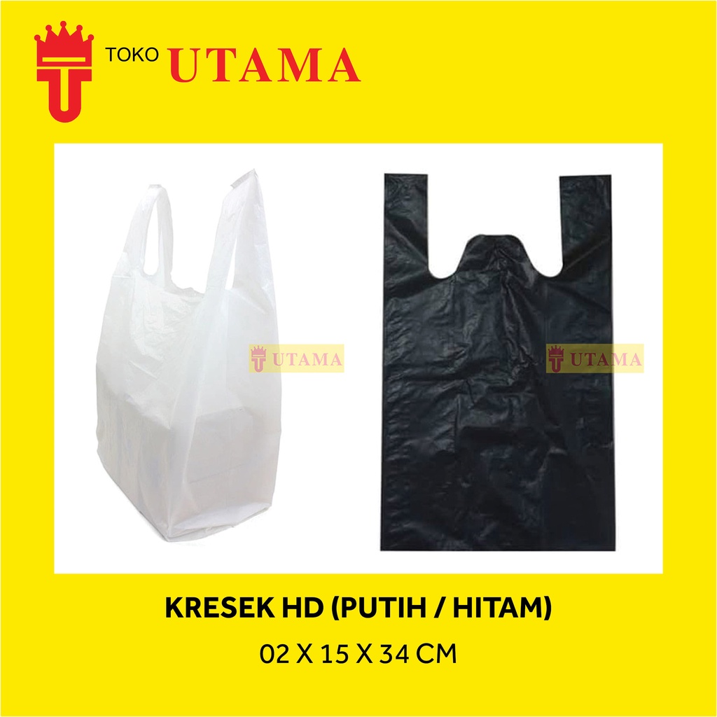 02 X 15 X 34 CM Kresek HD Hitam Putih