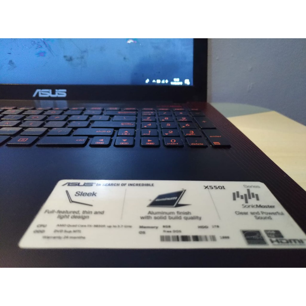 Asus X550IU Baby ROG Amd FX 7th-Gen setara Core i7 VGA RX460 4GB GDDR5 RAM 8GB HDD 1TB Laptop Gaming-4