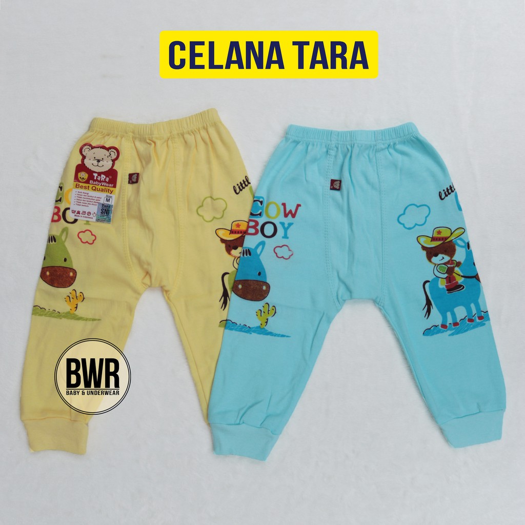 Celana PANJANG TARA WARNA | Celana Pempers Bayi Newborn Warna Motif Random SNI - Bwr