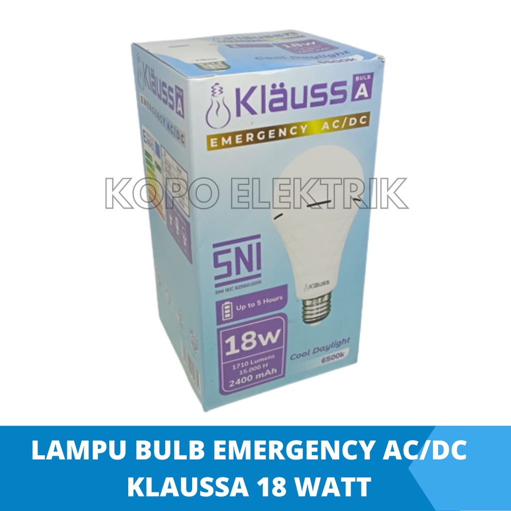 Lampu Bulb Emergency AC/DC 18 Watt Putih