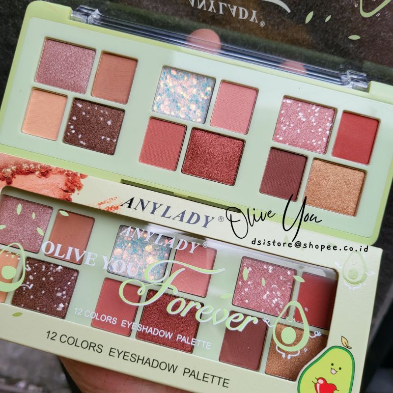 EYESHADOW ANYLADY OLIVE YOU 12 WARNA