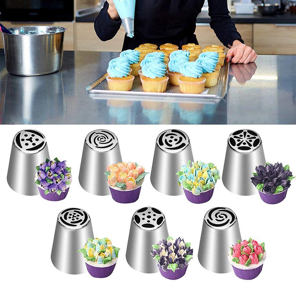 Solighter Flower Frosting Tip Ulang Tahun Bunga Mawar Cream Pastry Perlengkapan Baking Icing Piping Nozel