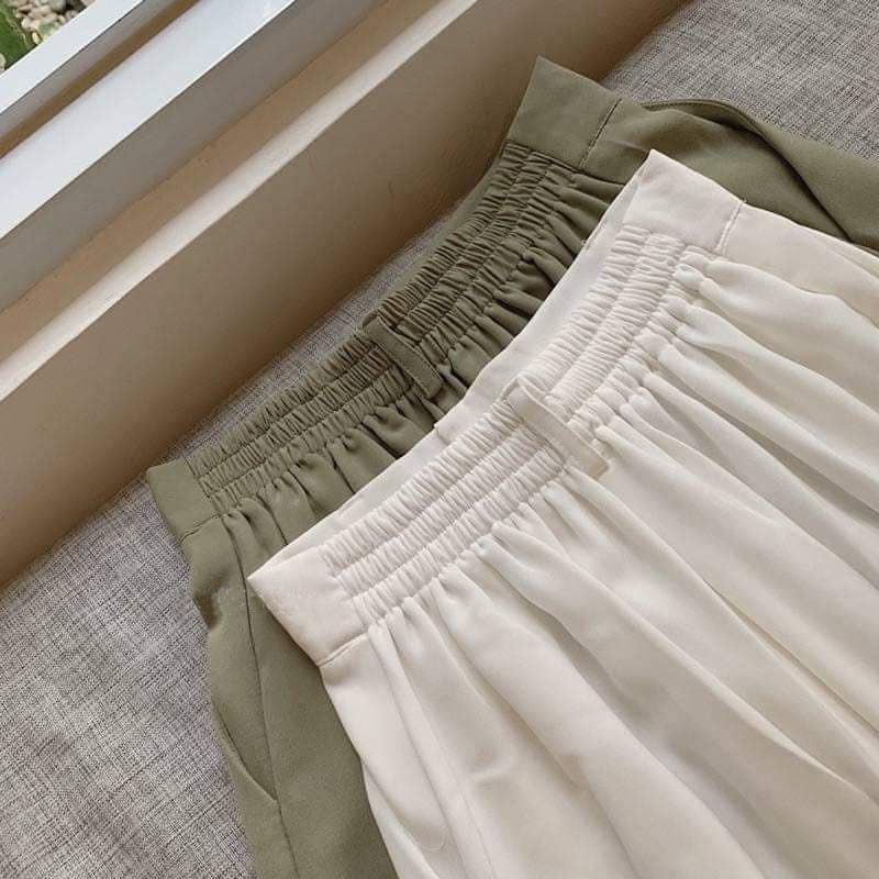 Celana Kulot Rayon Loose Pants Trousers Wanita Highwaist Kancing