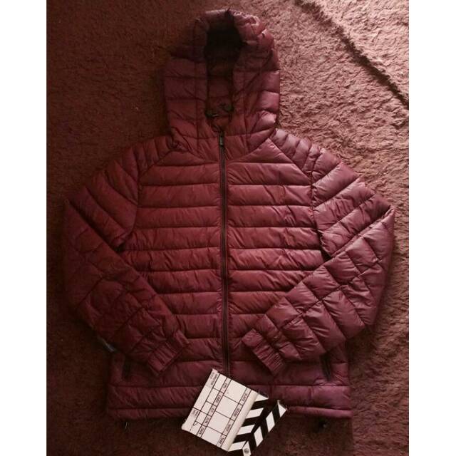 Jaket Massimo Dutti Light Puffer Feather Down Jacket Original Bulu Angsa