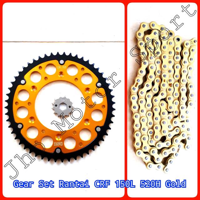 Gear Set Rantai CRF 150L 520H Gold