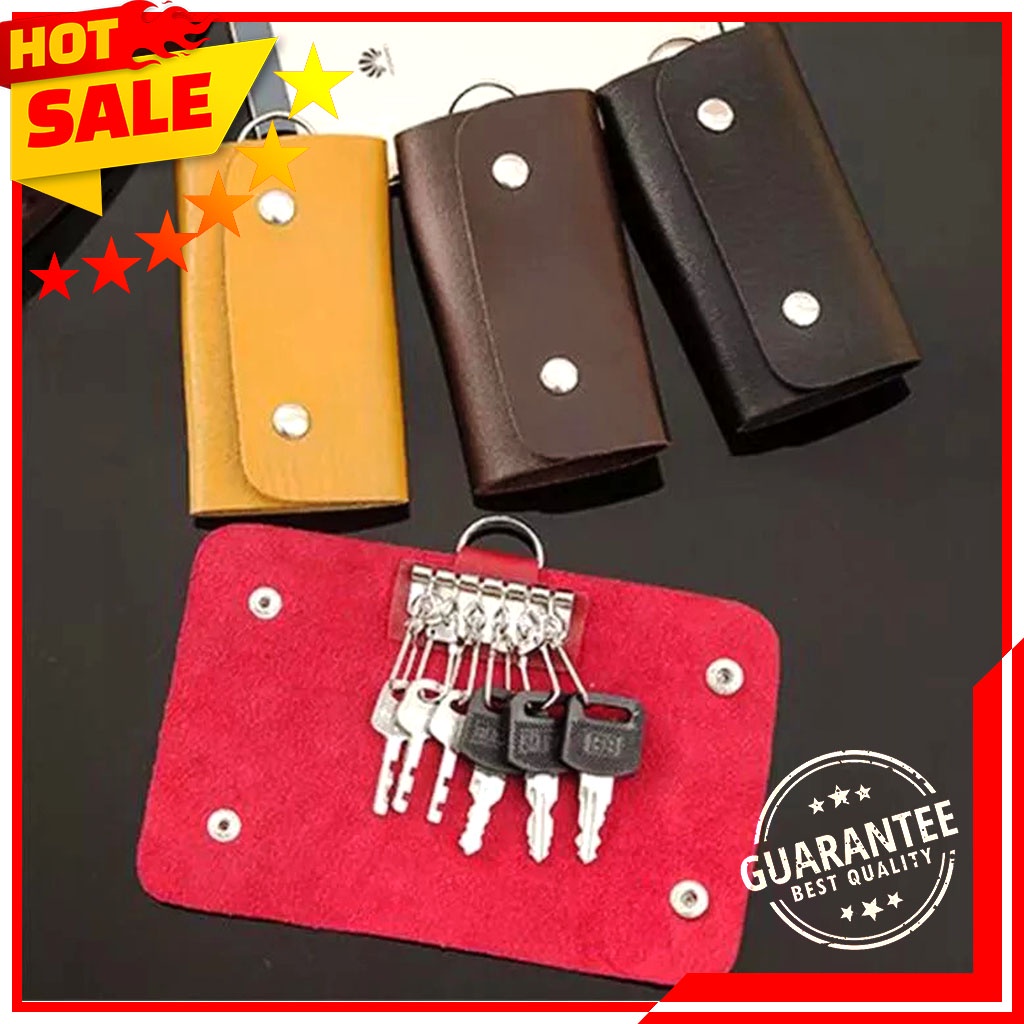 Dompet Gantungan Kunci Mobil Motor Polos 6 Kunci - Gantungan Kunci Mobil Motor Model Dompet - Dompet Kunci Rumah Motor Mobil Gantungan