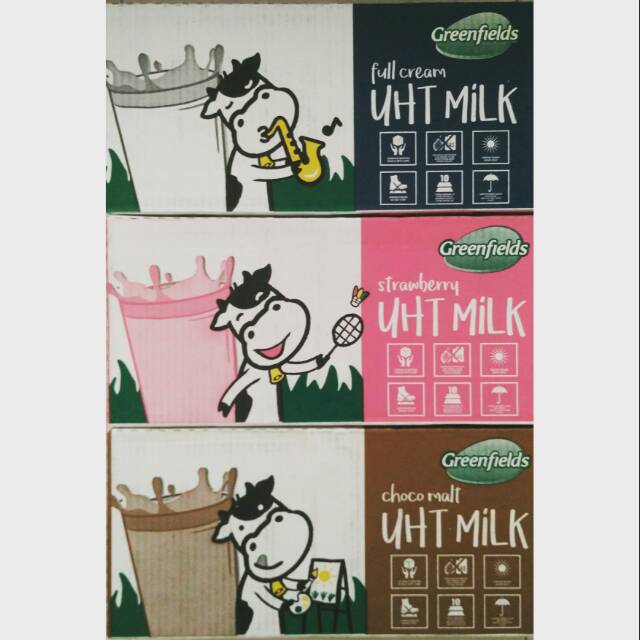 Surabaya Gosend dus susu cair uht greenfields 125ml greenfield 125 ml sby 105ml 105