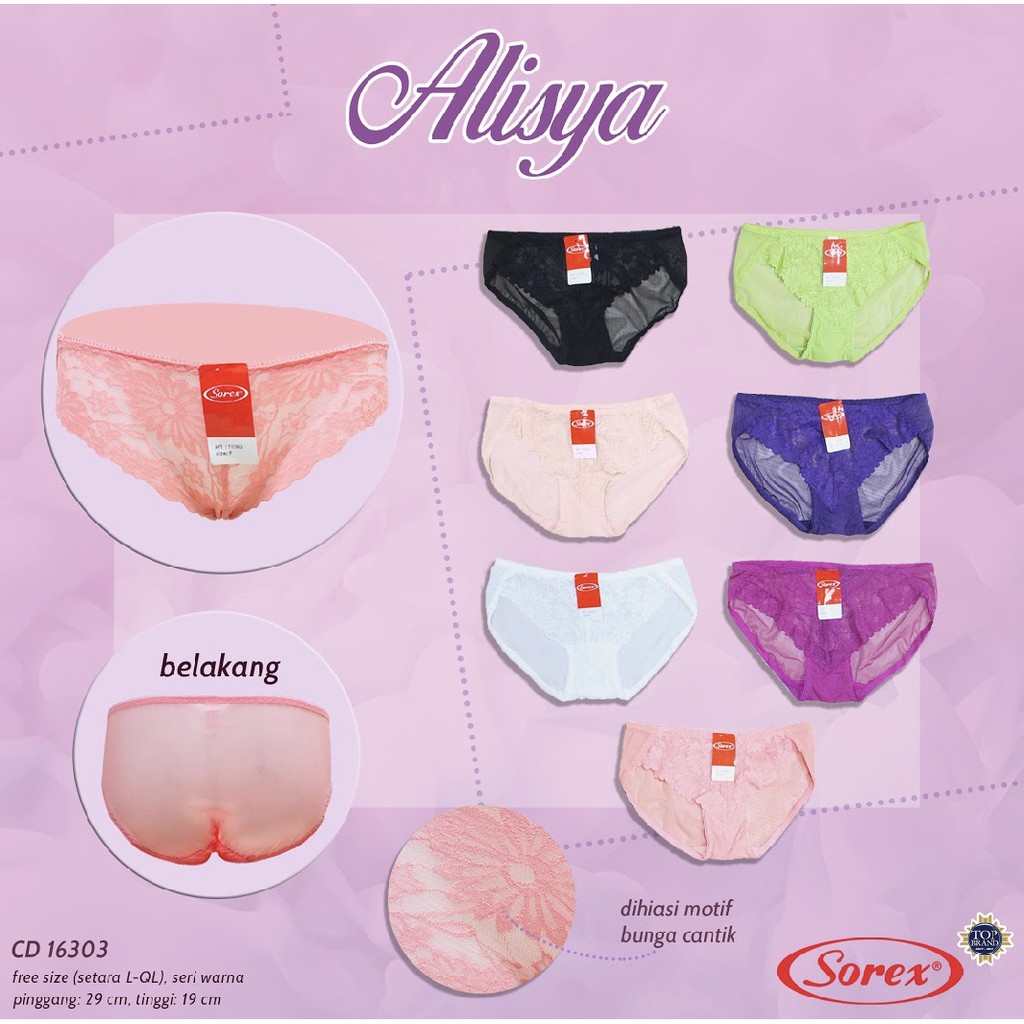 SOREX CD WANITA BRUKAT RENDA LACE SEKSI SEMI TRANSPARANT 16302 ; 16303 ; 16298 ; 16294 BEST SELLER