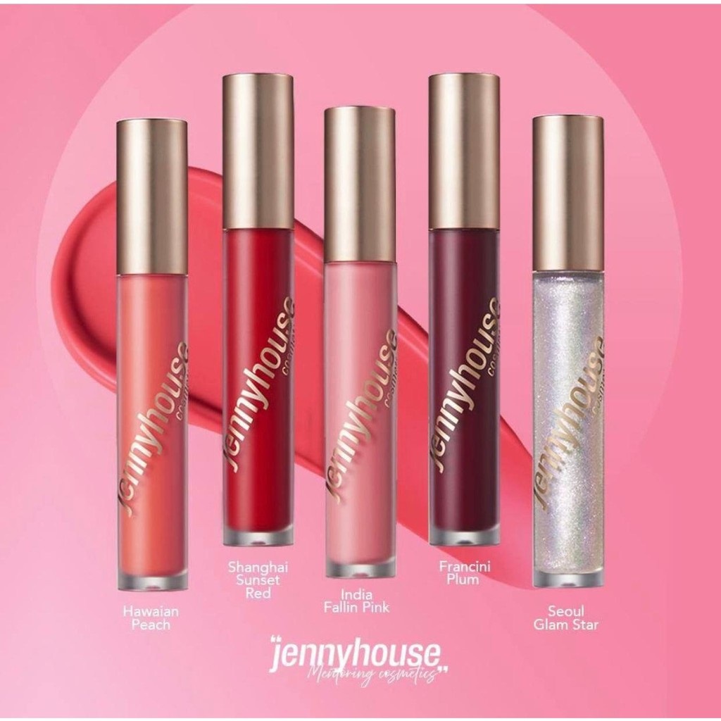 GROSIR KOSMETIK EXPORT JH JENNY HOUSE World Volume Coating Tint 4,5 ml - 5 Colors - Liptint Korea Je