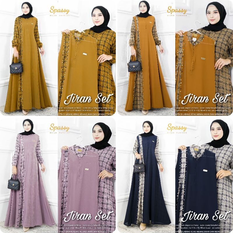 JIRAN SET ORIGINAL BY SPASSY. GAMIS DRESS MAXY BUSUI PREMIUM PRODUK BERLABEL