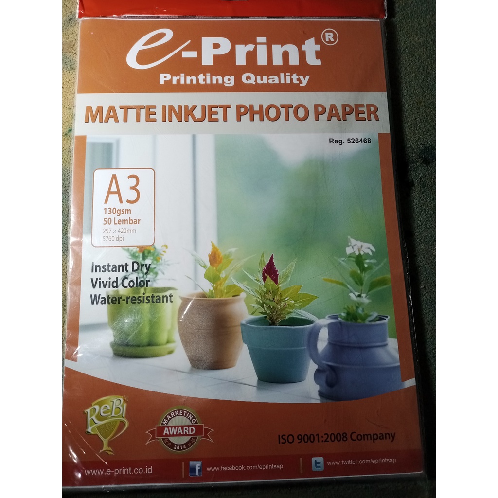 Kertas A3 Matte Inkjet Photo paper