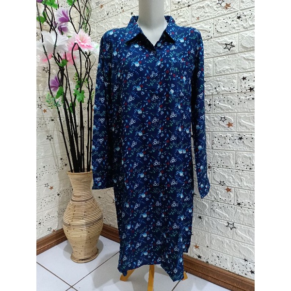 Long tunik Azhania/ kemeja panjang Azhania original