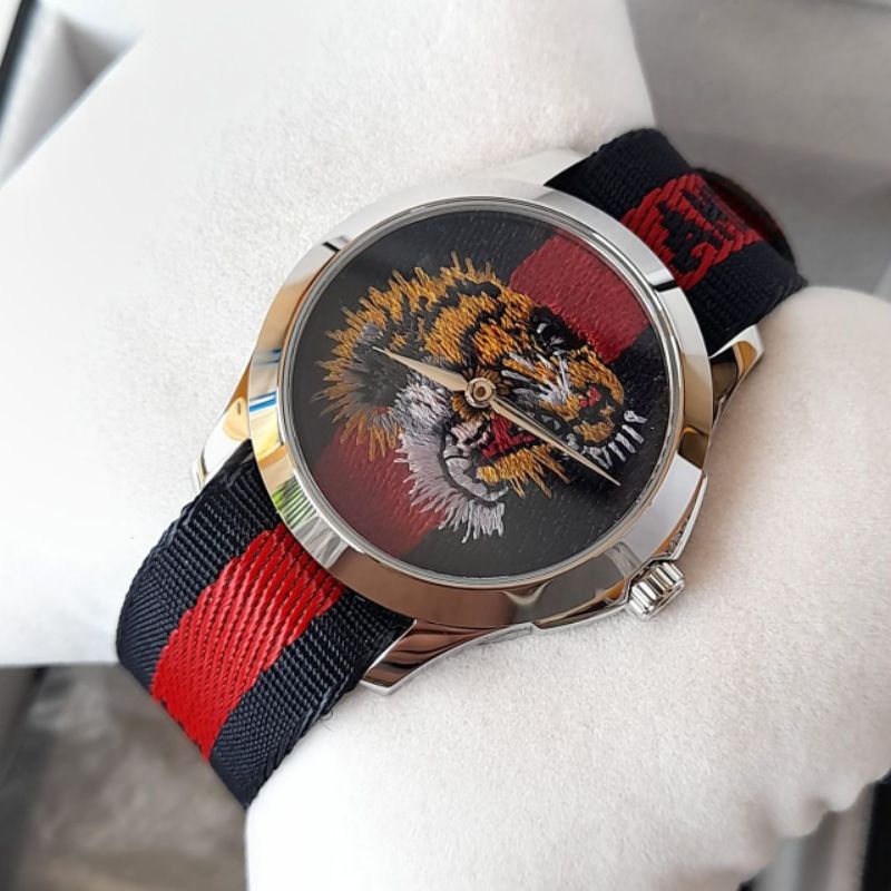 Gucci Watch YA126495 Timeless Tiger Canvas Original