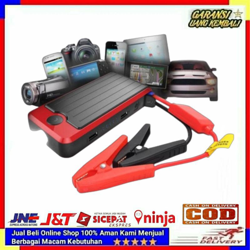 Alat Bantu Jumper Starter Mobil &amp; Flashlight 13600mAh 12v 5v