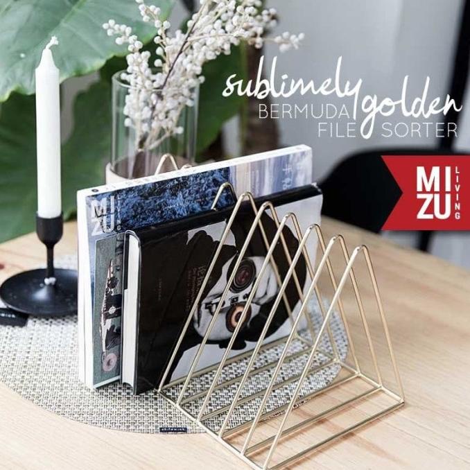 

[[COD]] SUBLIMELY GOLDEN BERMUDA File Sorter Mail Holder Desktop Organizer Rak BERKUALITAS Kode 673