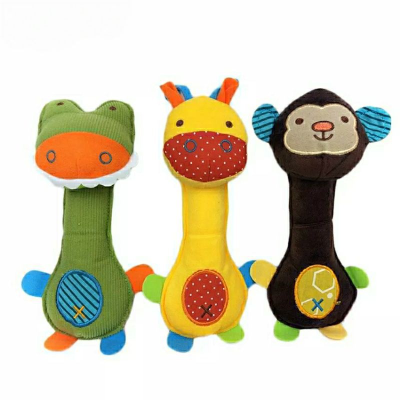 Mainan Rattle Stick Anak Bayi Mainan Boneka Bayi Bunyi Kericingan Kapas