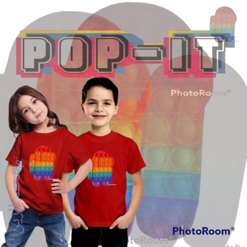 Kaos pop it anak/Baju pop it Anak/Baju anak Laki laki/Baju anak Perempuan/Kaos anak Laki laki/Kaos a