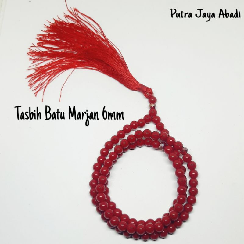TASBIH BATU MARJAN 6MM 99BUTIR ORIGINAL
