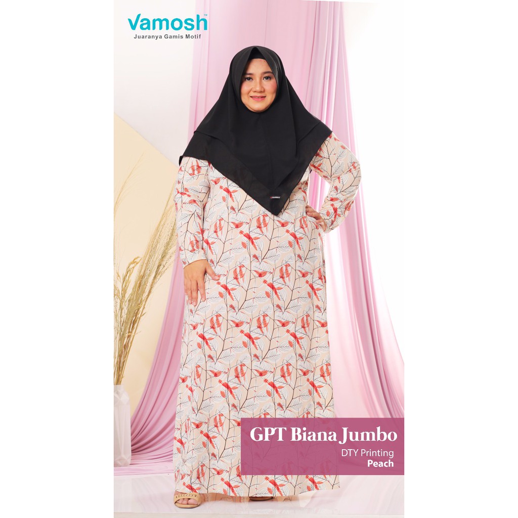 Gamis Casual JUMBO BIG SIZE by Vamosh | Gamis Jersey Daily | ORIGINAL Brand Best Seller PROMO
