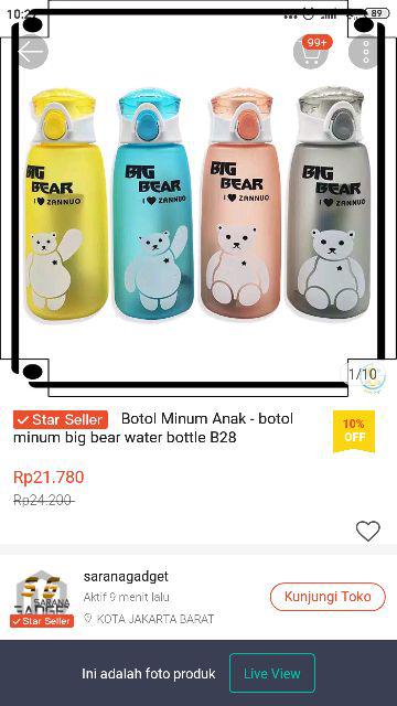 Botol Minum Anak - Botol Minum Big Bear Water Bottle B28