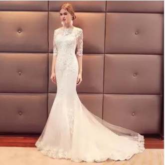 Gaun Pengantin Mermaid Slim Fit Model Baru